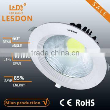 2015 hotsale,die-casting anti-daz cob led downlight