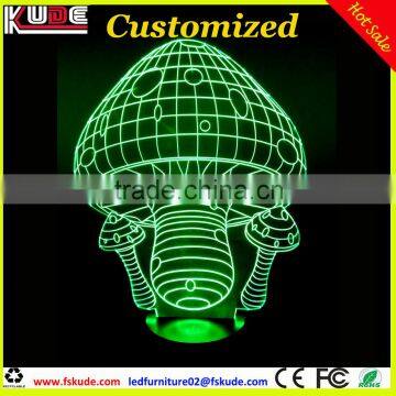 rechargeable night light 3D acrylic design customized desk light