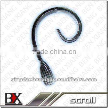 BX wrought iron scroll China Qingdao Port/iron furniture decor