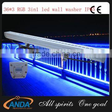 Wholesale colorful dmx 512 outdoor 36x3w rgb 3in1 led wall washer with CE