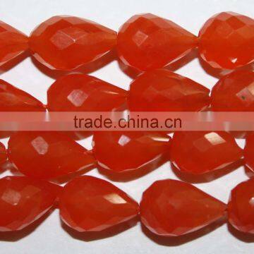 Carnelian Faceted Drops