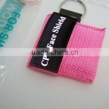 keychain cpr mask ,keyring mouth to mouth cpr face shield