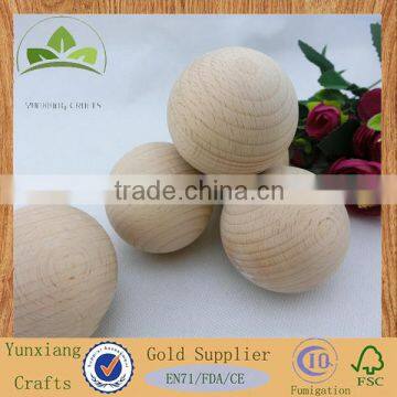 60mm natural wood decoration ball