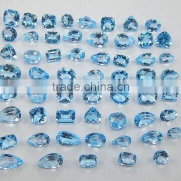 Natural Swiss Blue Topaz Faceted Gemstone, Blue Topaz Loose Gemstone photo-2