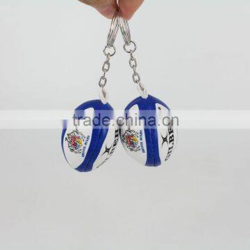 Promotion Cheap Cute Rugby Ball Keychain,2016 Promotional pu Mini Rugby Ball Stress Ball Keychain photo-5