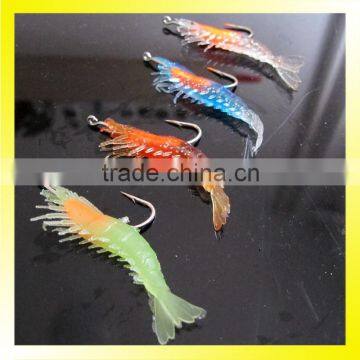 Fishing Lure Soft Plastic, Shrimp Fishing Lure, Lure with Hook