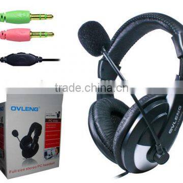 750 Model OEM print you logo and your packing headphone with remote microphone