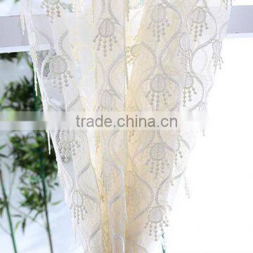 Custom made net sheer embroidery curtain fabric from China