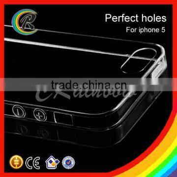 Hot selling for iphone 5 5S gel tpu clear transparent case cover