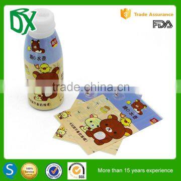 2016 cheap price CMYK printing custom self adhesive heat shrink sleeve plastic label for wholesale