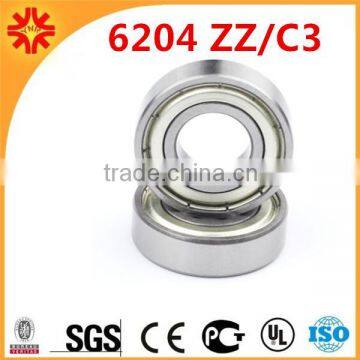 6204-ZZ 2Z Deep Groove Ball Bearing 20x47x14m Metal Shielded Bearings 6204ZZ/C3