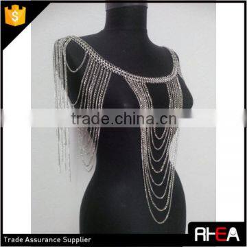 Silver Color Bib Tassel Body Chain photo-3