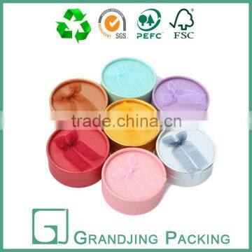 Promotion cheap small round jewelry paper box