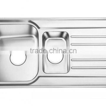 Stainless Steel Topmount Double Bowl Kitchen Sink GR-1000