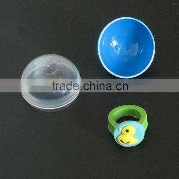 Wholesale Promotional Gift Animal Shaped Cute PVC Ring in Plastic Egg Capsule