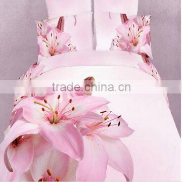 Luxury new design cheap 3D printing cotton bedding set/comforter set/bed sheet/bed linen wholesale made in china