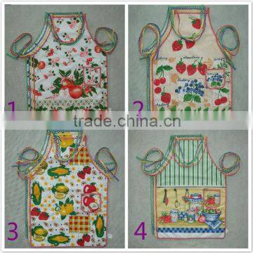 terry cotton bib pvc pigment printing apron for cooking