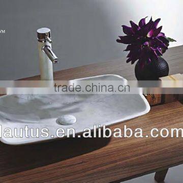Natural Stone Vanity Top Basin With Wooden Frame