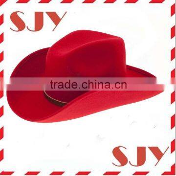 Cowboy Hats Red Wool Felt Cowgirl Hat