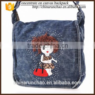 alibaba china supplier bronze design cute girls cowboy sing sling backpack cross body shoulder bag