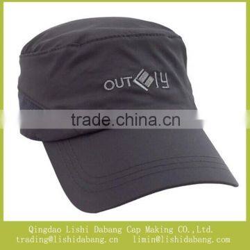 Breathable mesh flat top cap military hat