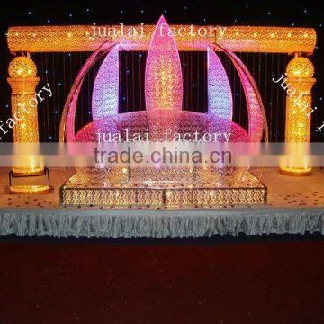 HX241 high quality crystal roman column for wedding decoration