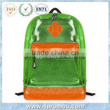 2015 Transparent PVC backpack for beach