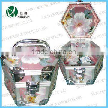 Hexagon acrylic cosmetic box,acrylic display bin