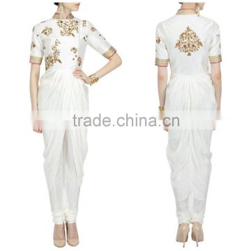 Girlish Off White Georgette Dhoti Style Suit/salwar kameez shopping