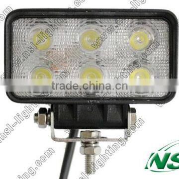 10-30v 18w auto led work light 6PCS*3W led driving lights with CE RoHS and IP67 certificated for Auto,TRUCK,CAR,BOAT,ATV,JEEP