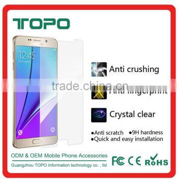 Wholesale 9H Hardness Anti-Bluray mobile phone ultra thin tempered glass clear screen protector film for Samsung galaxy note 5