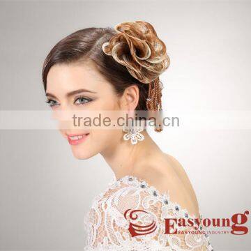 Blonde braids hair accessories for wedding, synthetic hairpieces for hair styleq