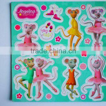 Promotional cartoon character paper fridge magnet