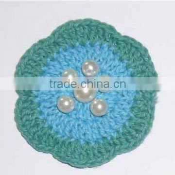 crochet flower with beads