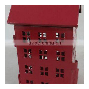 Metal House Lantern 3 Color Selection With Rope Handle photo-4
