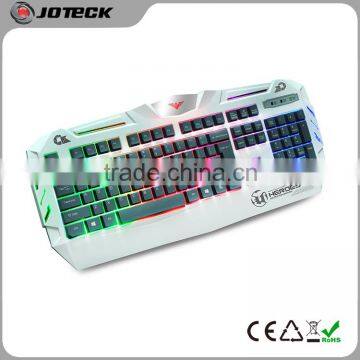 led backlit computer gaming keyboard colored keys