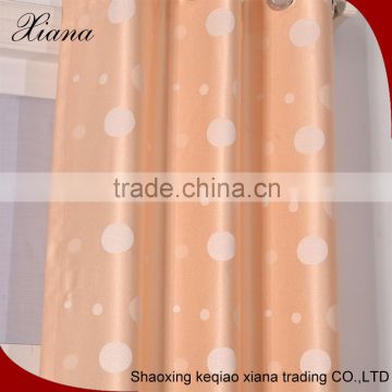 High quality curtain textile ,home used cream curtain,circle point jacquard curtain