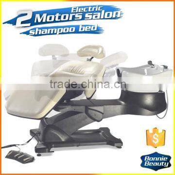 Electric lay down hair washing salon adjustable shampoo bed or shampoo chair