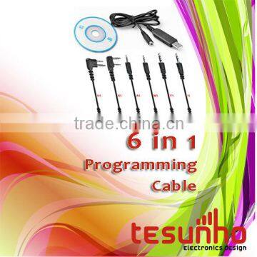 TESUNHO 6 IN 1 USB PROGRAMMING CABLE FOR TWO WAY RADIO