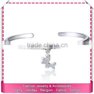 From china vintage imitate silver dog bracelet, low price vintage rhinestone bracelet