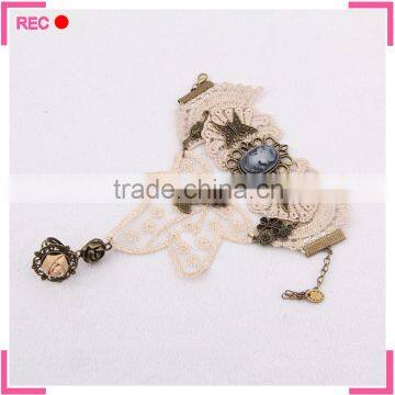 Finger Chain Ring Bracelet for Party, Vintage Style Bracelet Attached Ring photo-2