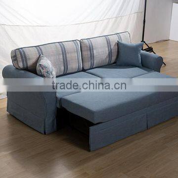 2016 New Design Rural Style Fabric Folding Sofa Cum Bed