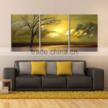 Handmade Group Landscape Oil Painting on Canvas