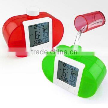 Eco-friendly Water Power Digital LCD Clock Novelty Self Energy photo-2