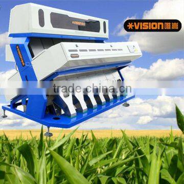 Maize color sorting farm machinery, Vision's CCD color sorter machine! With Japan Nikon camera and SMC air filter!