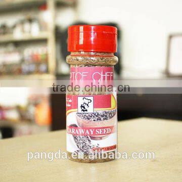 black pepper powder in plastic shaker