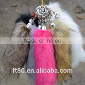 rabbit keyring artificial fox tails hang decorations animal tails for cars