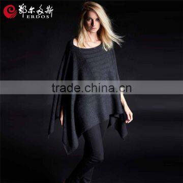Erdos cashmere wool knitted poncho wholesale