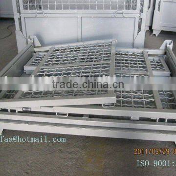 folding metal container/steel cage pallet