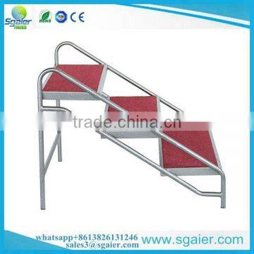 Hotel Used Red Color Carpeted Metal Steel Foldable Stage photo-3